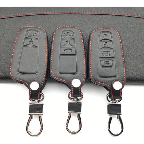 For Toyota Camry 2018 2017 Aygo RAV4 Corolla 2018 CHR / C-HR Prius Prado 3 Styles Of Leather Protector Cover Case Remote Car Key