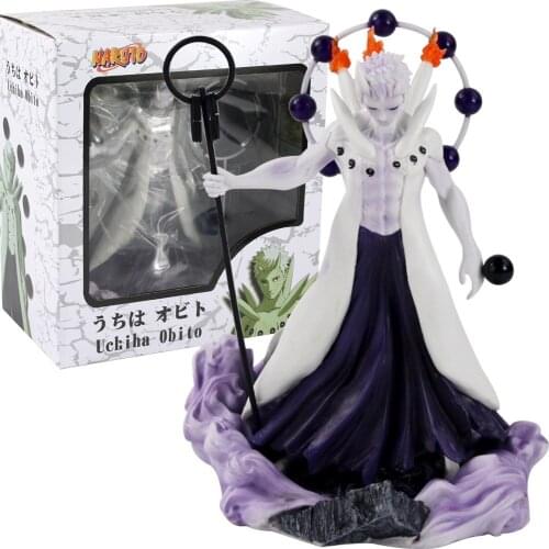 25cm Naruto Shippuden Anime Uchiha Obito The Six Great Divisions in the Wheel of Karma PVC Action Figure Model Toy Kids Gift