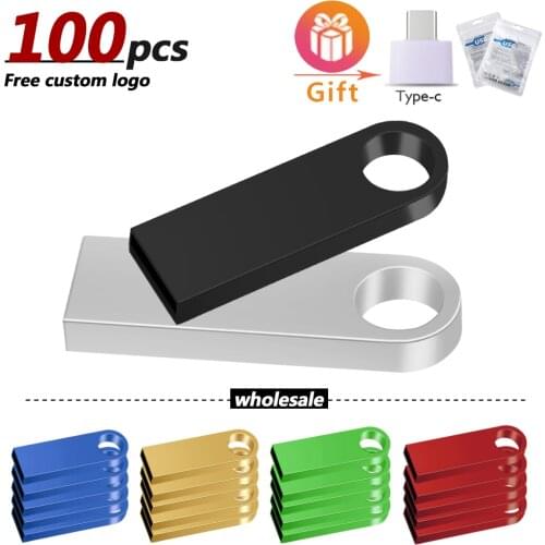 100pcs/lot Free Custom logo Pendrive Usb Flash Drive memory Stick USB 2.0 128GB 64GB 32GB 16GB personalizado Pen Drive For Gift