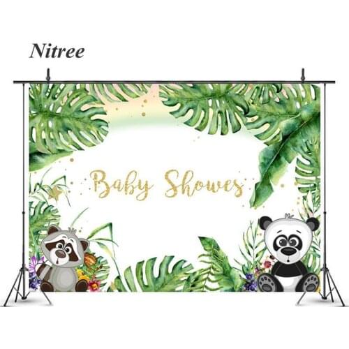 Kids Birthday Party For Photography Customize Background Photocall Animals Cartoon Zoo Backdrop