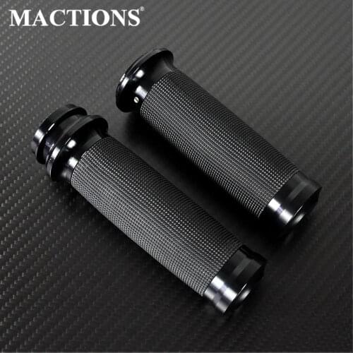 Motorcycle 25mm Grips 1'' Universal Electronic Hand Grips Handlebar For Harley Touring Electra Glide Dyna Softail Fat Boy FLHR