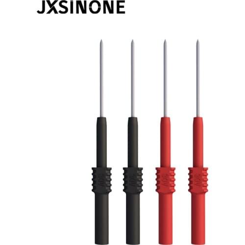 Cleqee P5009 4pcs Soft PVC Insulation Piercing Needle Non-destructive Multimeter Test Probes Red/Black