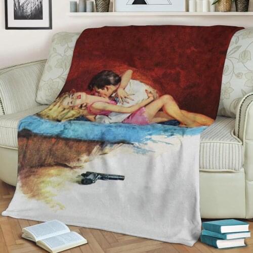 Bed and crime partners art 3D Print Plush Blanket Throw On Sofa Home Decor Soft Warmth Washable Nap Blanket Dropshipping