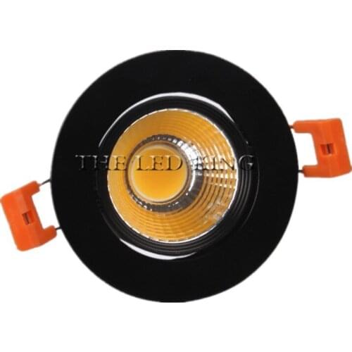 Round Black Dimmable LED COB Downlight 7W 9W 12W 15W 18W 24W LED Recessed Ceiling Downlight LED COB Spot Light AC85-265V