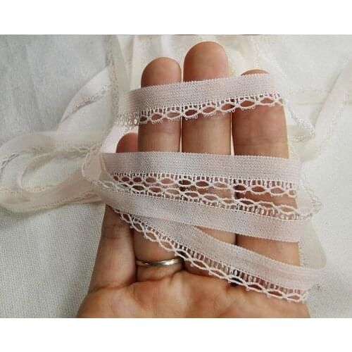 10 Meters Handmade DIY Clothing Lace Accessories Light Skin Pink Cheap Lace Ribbon Embroidery Lace Fabric Curtain Sofa Lace Trim