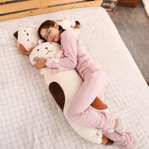 Stuffed Animals Plush Toys Dolls Soft Long Pillow Plush Cat Cushion Girl Christas Gift Bed Decor 70/100cm Push een Big Cat Toys
