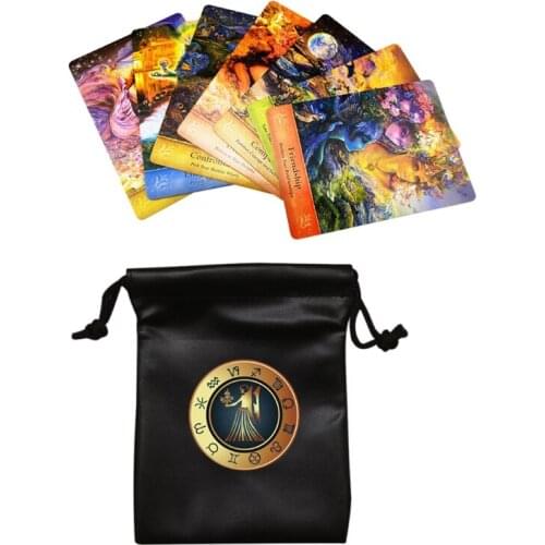 Tarot Divination PU Leather Tarots Cards Pad Pendulum Tarot Altar Table Cloth Board Game Jewelry Storage Tarots Pouch