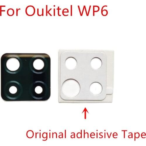 New Original Phone Parts For Oukitel WP6 6.3inch Cellphone Rear Back Camera Lens Flim Repair Accessories+Adheisive Tape