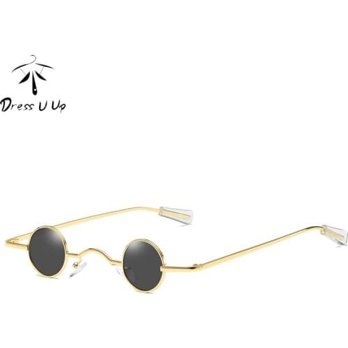 DRESSUUP Small Round Steampunk Sunglasses Men Women Retro Metal Steam Punk Sun Glasses for Male Vintage Gothic Goggles