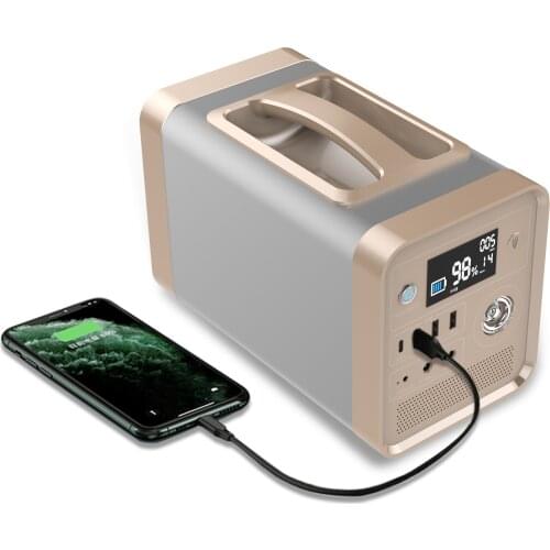 300W 300wh USB C 400-watt portable generator 3 in 1 wireless power station power bank charger For outdoor Lithium dock station