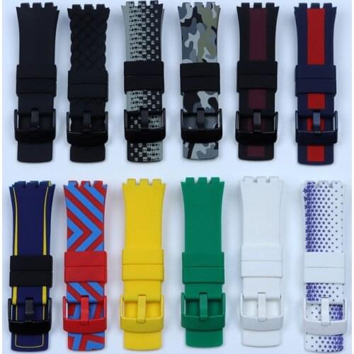 Original quality watchband Accessories watch strap band For Swatch for Touch series Silicone 22mm stainless buckle logo SURB100