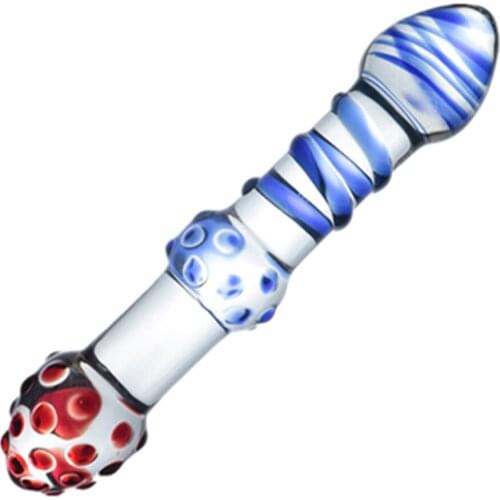 Crystal Glass Dildo Masturbator Realistic Penis Large G-spot Masturbation Massager Anal Butt Plug Adult Sex Toys for Woman