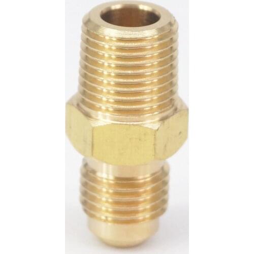 SAE Thread 3/8"-24 UNF Fit Tube OD 3/16" - 1/8" NPT Male Brass SAE 45 Degree Pipe Fitting Adapters 229PSI