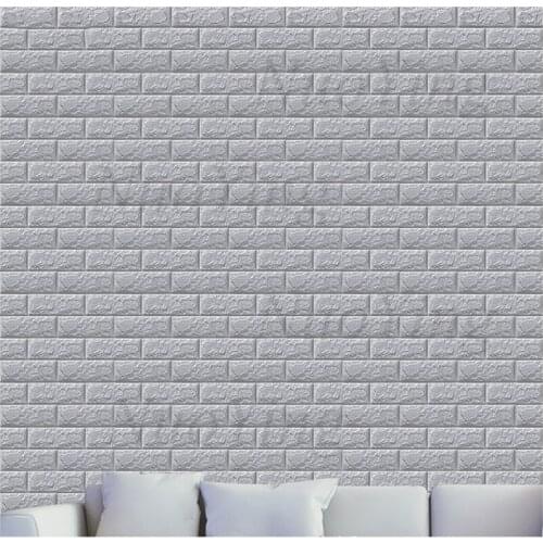 Self adhesive Waterproof TV Background Brick Wallpapers 3D Wall Sticker Living Room Wallpaper Mural Bedroom Decorative 70*77