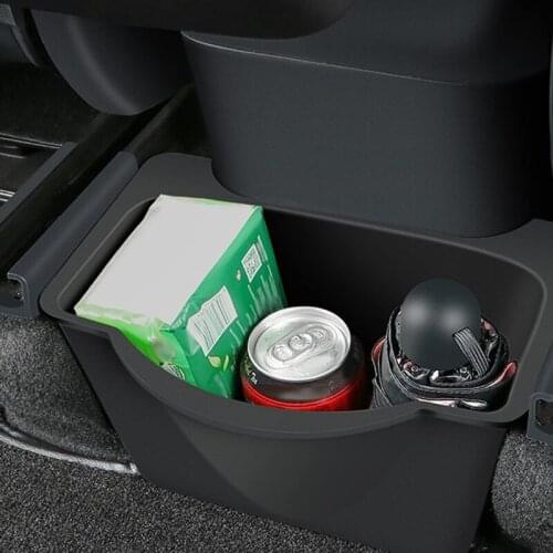 For Model Y Car Under Seat Storage Tray Shockproof Flocking Automobile Interior Under Seat Hidden Organizer