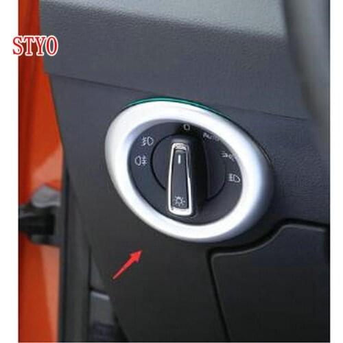 STYO for KAROQ 2018 Car ABS Interior Headlight Adjust Switch Knob Cover Trim