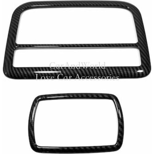 Carbon Fiber Front Rear Read Light Cover Readlight Lamp Protective Trims For Honda Civic 10th 2016-2020 Car-Styling Accessories