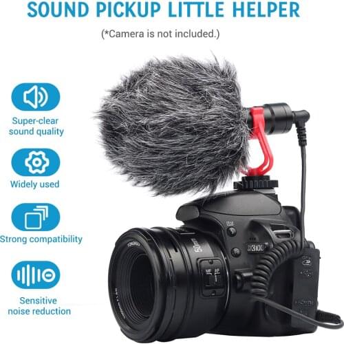 Universal Electret mini Condenser microphone mic for Canon Nikon Sony DSLR ILDC Cameras Camcorders Smartphones computer