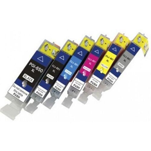XIMO Hot in Australia,6x Compatible PGI-650 XL CLI-651 XL Cartridges for MG7160 MG6360 Printer,6C
