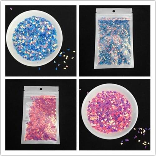 10g /Pack 3mm Blue/Pink Oval Drop Shape Sequins PET Glitter Paillettes Party Craft DIY Nail Art Wedding Lentejuelas Accessories