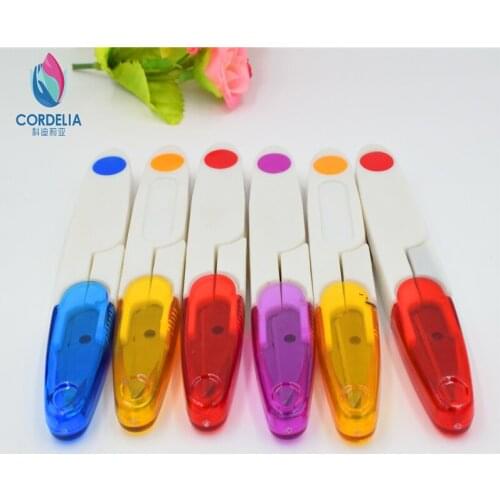 100 pcs china latest products colorful sewing scissors clothes trimming cutter samll tailor clipper for DIY tools portable cutt