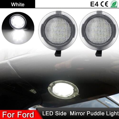 2Pcs LED Under Side Mirror Puddle Light For Ford Taurus Expedition Edge F-150 Taurus Taurus Flex Explorer Mustang Everest Ranger