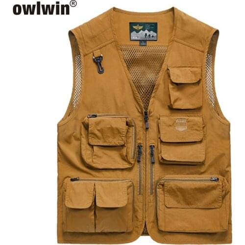 2020 Fishing Jacket Fishing Vest Outdoor Quick-drying Mesh Multi Pocket Photography Fishing Reporter Outdoor Plus Size