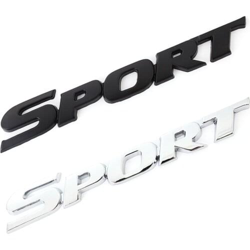 3D Metel Sport Logo Car Sticker Trunk Auto Emblem Badge Door Decals for Toyota Highlander Sport Logo SUV C-HR BMW HONDA VW Ford