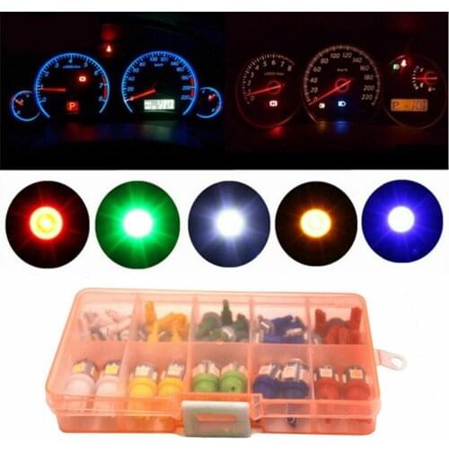 70pcs/set 12V Car LED 5050SMD T5 T10 Dashboard Light Bulb LED Instrument Panel Cluster Plug Dash Light Bulb Indicator