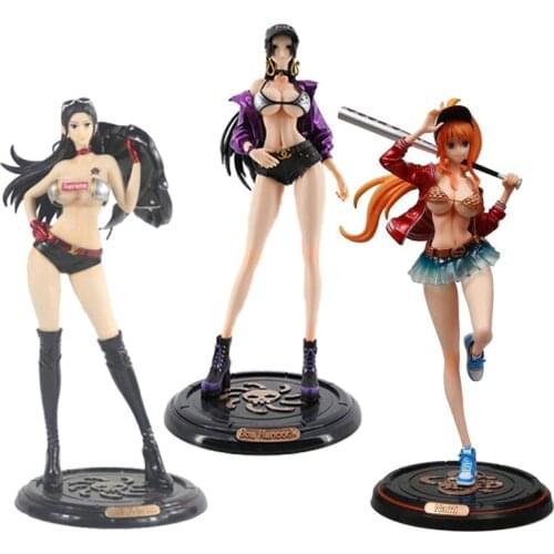 Anime One Piece Boa Hancock Nico Robin Nami GK PVC Action Figure Anime Sexy Figure Collection Model Toys Doll Gift