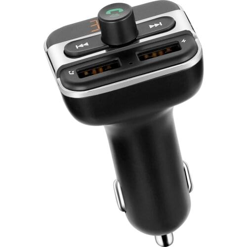 Car Wireless Kit FM Transmitter Handfree Dual USB Charger Audio MP3 Player Support Voice Broadcast The Navigation While Driving
