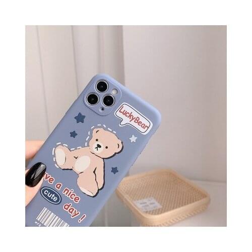 Phone case Cartoon mobile phone shell for iphone11 XR XS 7/8/SE 2020 11pro Xs 7p/8plus X/Xs ins Puppet bear