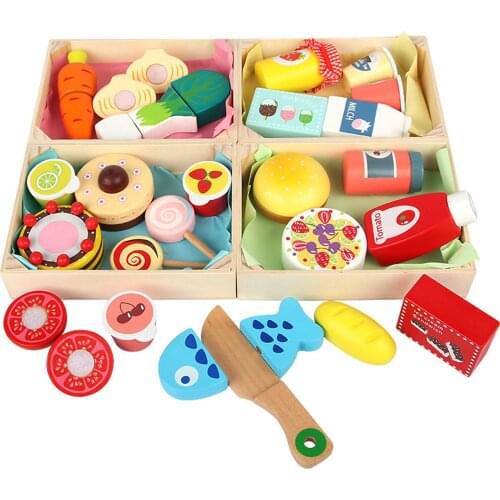 Children Wooden Simulation Kitchen Series Play House Game Set Educational Children Toys Girls Birthday Christmas New Year Gift