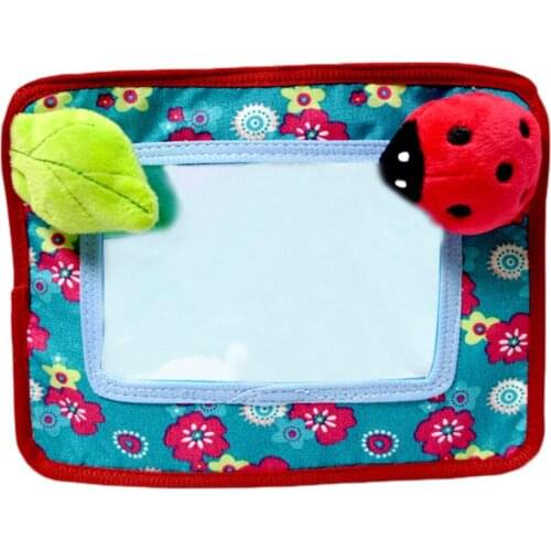 Baby Floor Mirror Toy Children Hanging Rattle Toys Infant Kids Discover and Play Activity Mirror Developmental Toy Plush rattles