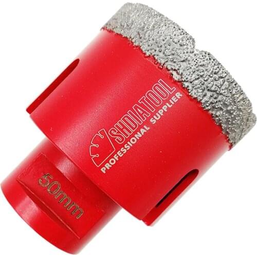 SHDIATOOL Diameter 50mm Vacuum brazed diamond drilling core bits with 10MM Diamond height hole saw granite marble ceramic