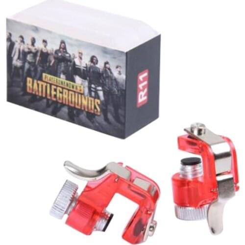 For Metal Mobile Trigger Gamepad Gaming R11 Shooter Smart Phone Fire Button Aim Key Joystick Red/Blue NEW