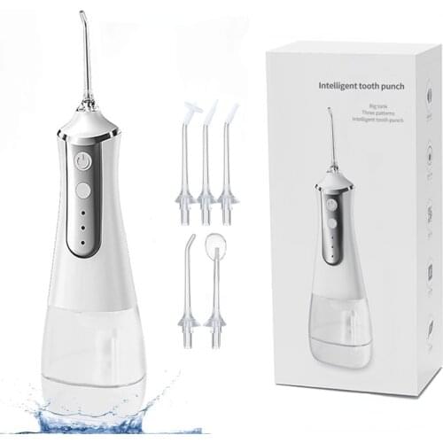 350ml Electric Teeth Cleaner Dental Oral Irrigator Waterproof Teeth Flosser Water Flosser Cordless Rechargeable for Travel Home