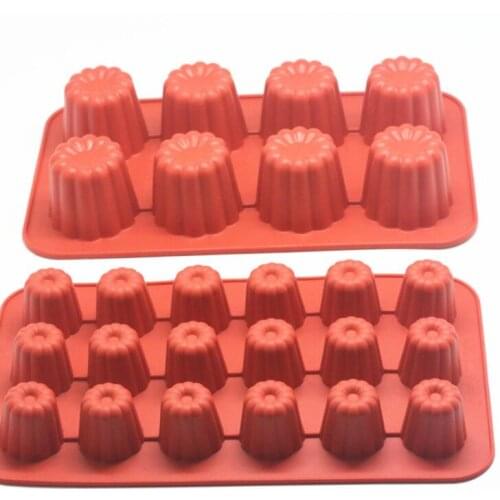 Canele mold Silicone Canneles Mold French Custard Coffee Cake Mould Bordelais Silicon Candy Maker