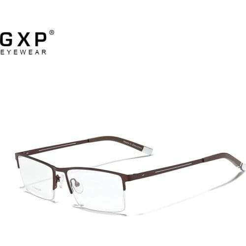 GXP Titanium Alloy Glasses Frame Men Square Myopia Prescription Optical Eyeglasses Male Metal Eyewear