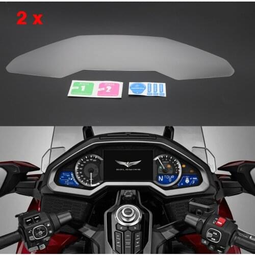 2pcs Show Chrome Dash Screen Protective Speedometer Instrument Film Panel Screen Protector Cover for HONDA GL1800 Goldwing 2018