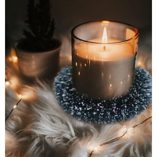 Mini Artificial Candle Wreath Christmas Decor Garland Simulation Hanging 30cm Holly Leaf Xmas Gifts Plastic Hemp Garland Rings