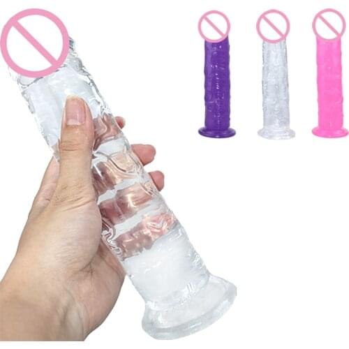 Soft jelly big dildo realistic penis dick on sunction cup dildo anal butt plug sex toys for men vagina massage dildos for women