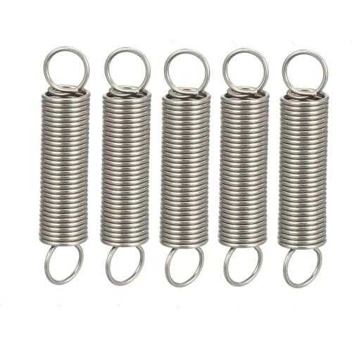 UXCELL Stainless Steel, Small Dual Hook, Tension Springs 0.5x5x25mm for Railway Nuclear Wind Thermal Power 5pcs