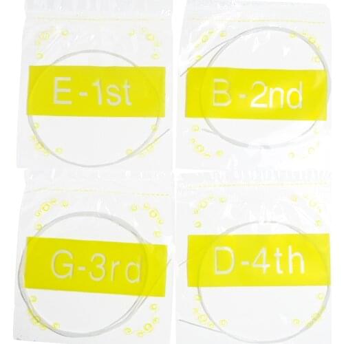 Nylon Ukulele Strings Wihte for Soprano And Concert Size 4 String Ukulele 4pcs/set Uku Accessories