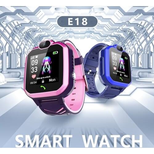 2020 New E18 Smart watch for Children SOS Call Location Finder Locator Tracker LBS Kid SmartWatches Baby Watch Anti Lost Monitor