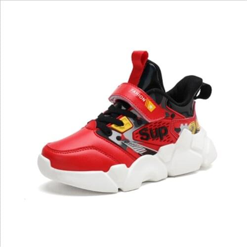 New 2021 Spring Autumn Children Fashion Sneakers Boy Comfortable Sports Shoes Kids Leather High-Top All-match Casual Shoes