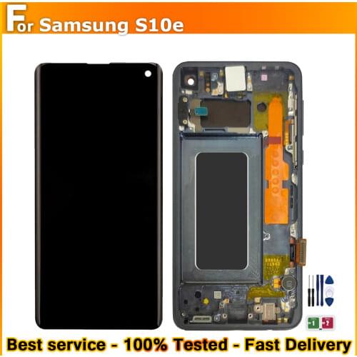 Original with frame For SAMSUNG Galaxy S10E G970F/DS G970U G970W SM-G9700 Display Touch Screen Digitizer Replacement