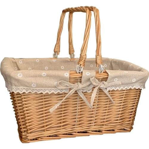 Wicker Storage Basket Flower Basket Shopping Basket Rattan Fruit Basket Basket Vegetable Basket Basket Storage Basket Egg Basket