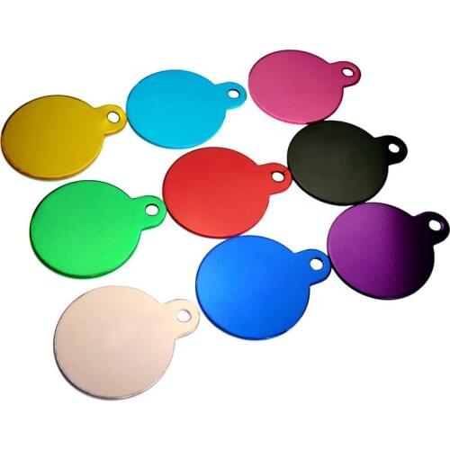 Factory sale 100pcs Round shape Aluminum Sublimation Dog tag