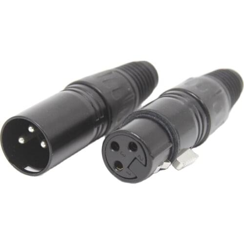 3Pins 1pair XLR connector Female and Male connector Microphone connector MIC Adapter